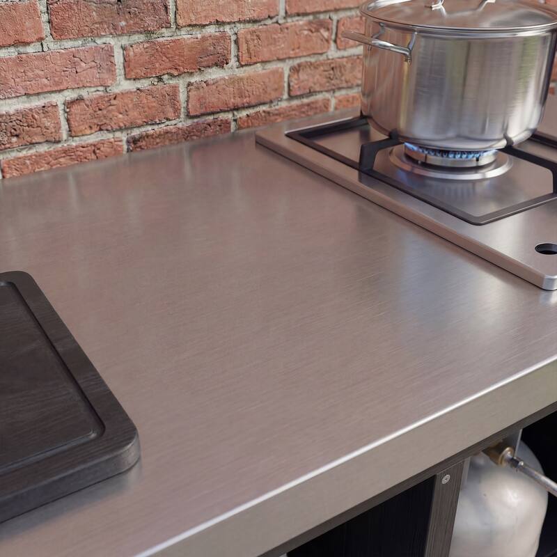 Modular Outdoor Kitchen Island Set, 100% Solid Wood BBQ Cabinet , Patio Kitchen Bar Table