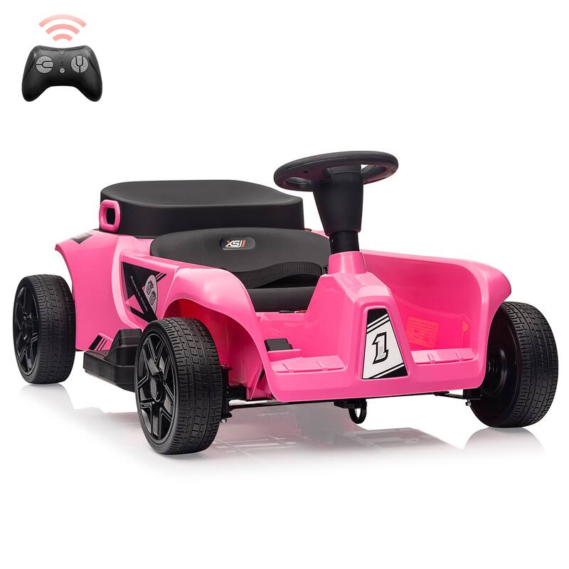 24V 2 Seater Electric Ride-On Toy, Dual Driver Modes for Kids Best Gift - Pink
