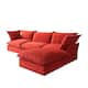 Modular Sectional Fabric Sofa,Extra Large L Shaped Couch with Reversible Chaise Modular Sectional Couch
