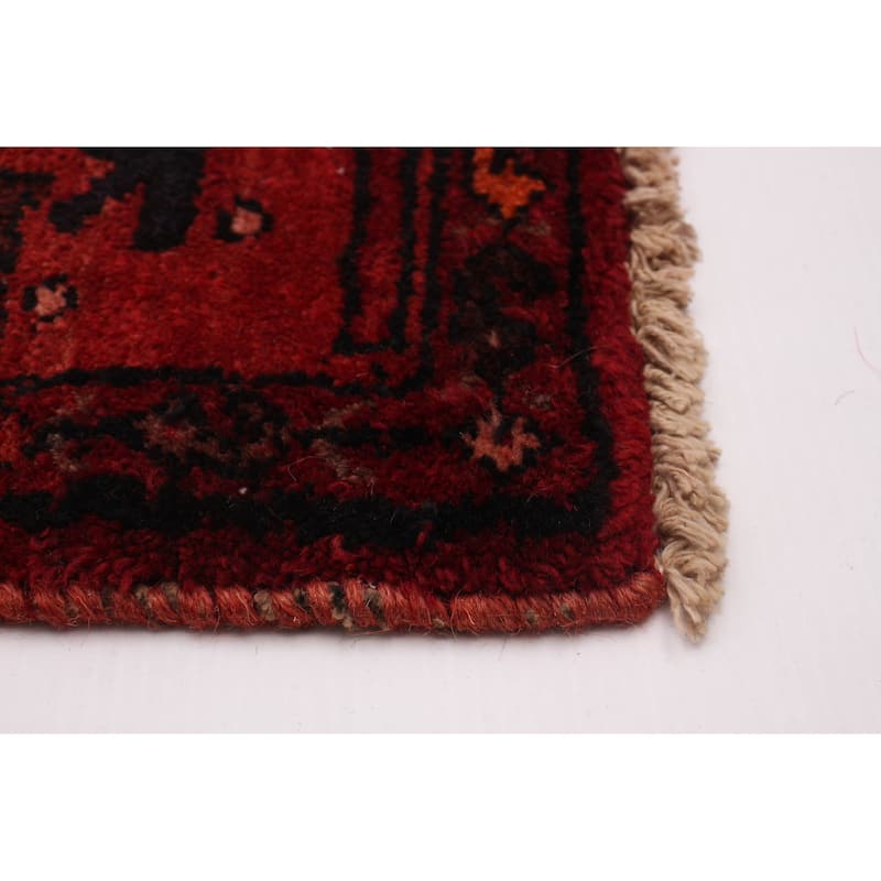 ECARPETGALLERY Hand-knotted Andelz Red Wool Rug - 3'5 x 9'7