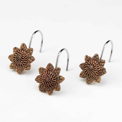 Avanti Linens Braided Medallion Shower Hooks - Gold