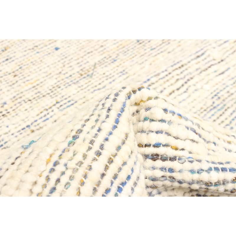 ECARPETGALLERY Braid weave Sienna Cream Wool Rug - 5'0 x 8'0