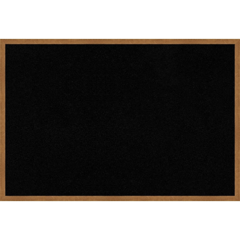 Carlisle Blonde Narrow Wood Framed Black Corkboard Bulletin Board