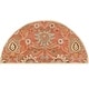 preview thumbnail 37 of 122, Patchway Handmade Classic Floral Wool Area Rug 2' x 4' hearth - Orange - Hearth
