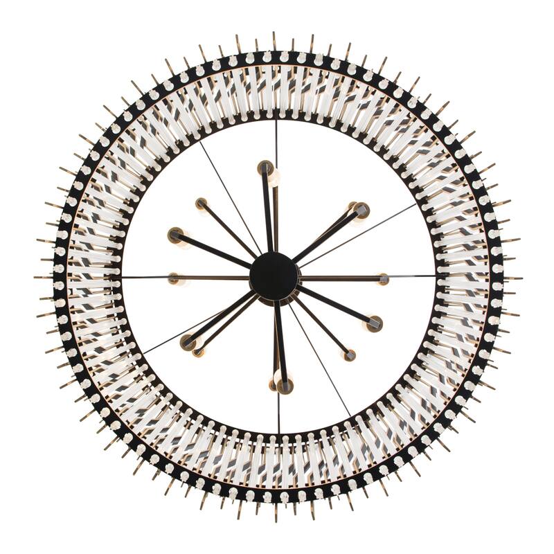 Varaluz Park Row 2-Tier Chandelier - Matte Black/French Gold
