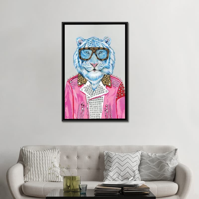 iCanvas "Gucci Blue Tiger" by Heather Perry Framed Canvas Print
