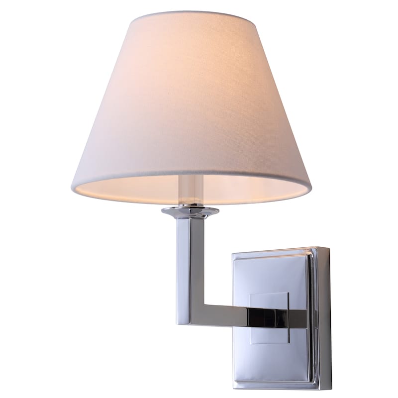 SAFAVIEH Lighting Keesha Chrome Wall Sconce (Set of 2) - 9"x9.5"x14.5" - 9Wx10Dx15H