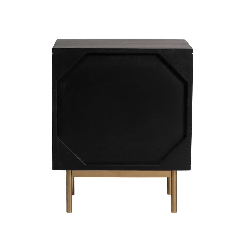 Curtis Solid Wood Two-Drawer Nightstand
