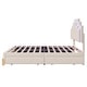 preview thumbnail 7 of 66, Queen/Full Upholstered Platform Bed with LED Lights & 4 Drawers