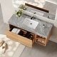 preview thumbnail 11 of 73, 48" Modern Floating Single Bathroom Vanities with Sink, Brown or Natural wood, 2 Drawers