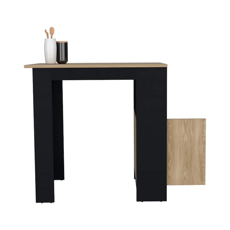Kitchen Island Wynne, Kitchen, White / Light Oak