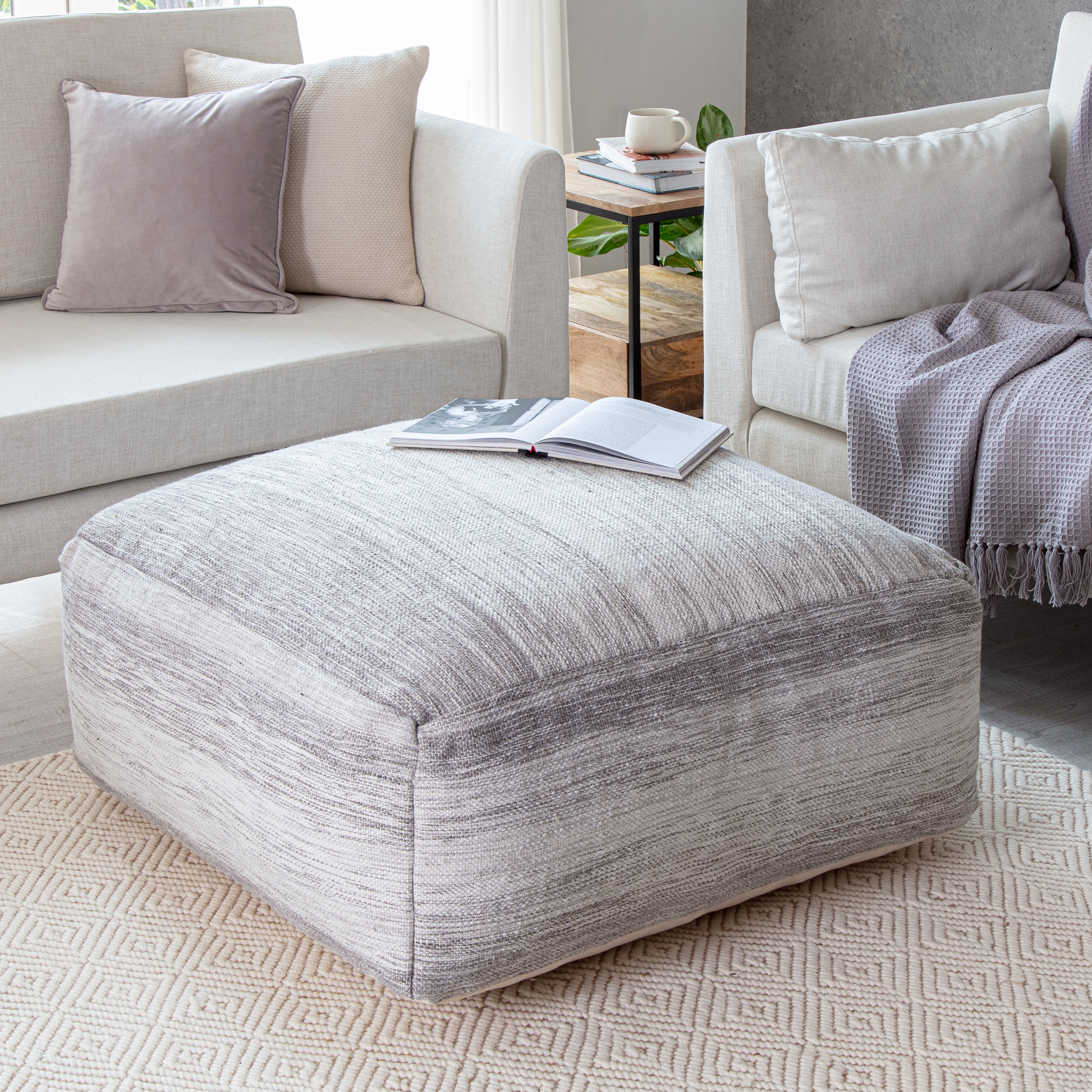 Giant pouf sale ottoman