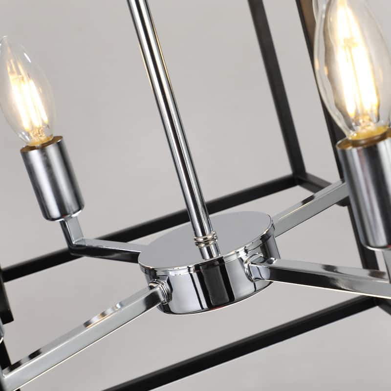 Industrial 8-Lights Hanging Chandelier Tiered Pendant Light Fixtures for Entryway, Foyer,Kitchen Island