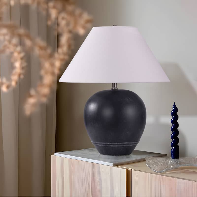 Global Accent Ceramic Table Lamp with Linen Shade