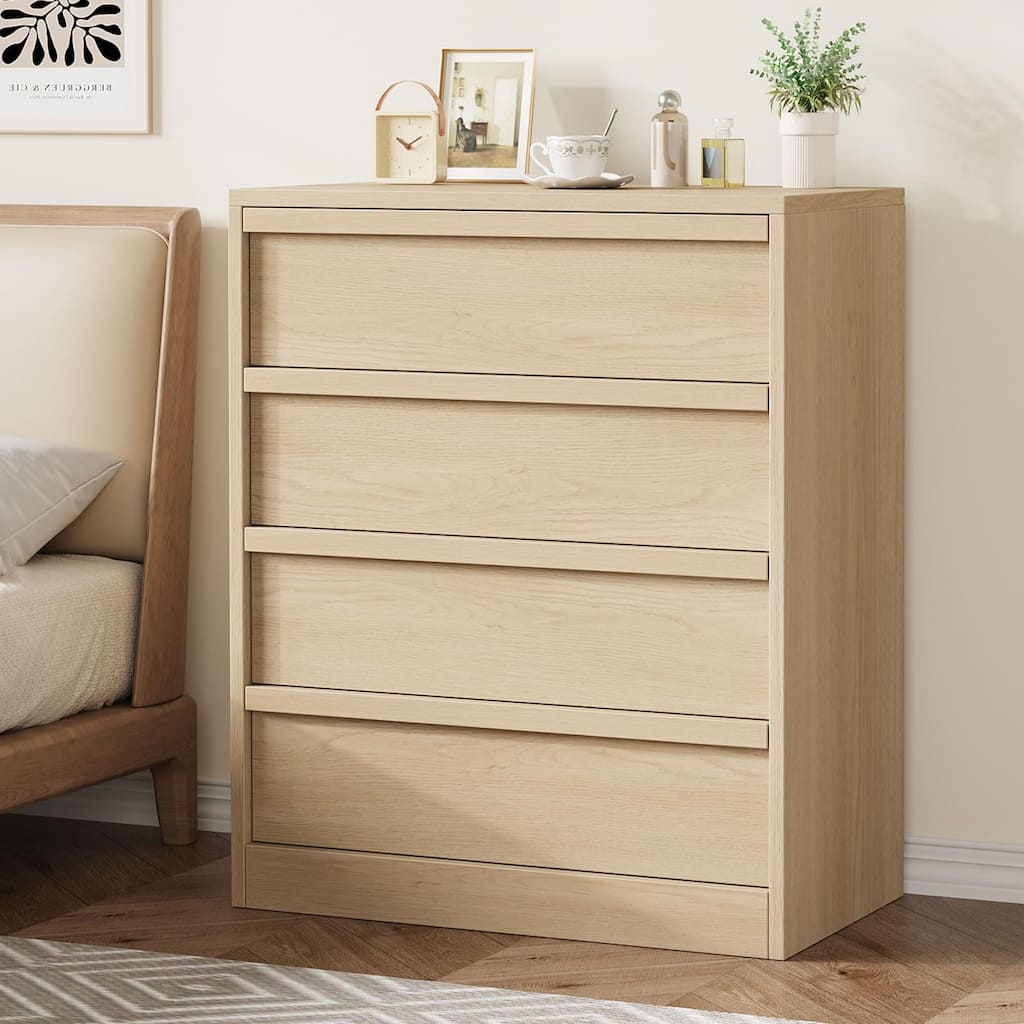 3/4 Drawer Dresser for Bedroom, Nightstand Chest of Drawers with Large Storage, Dresser Organizer Bedside Table