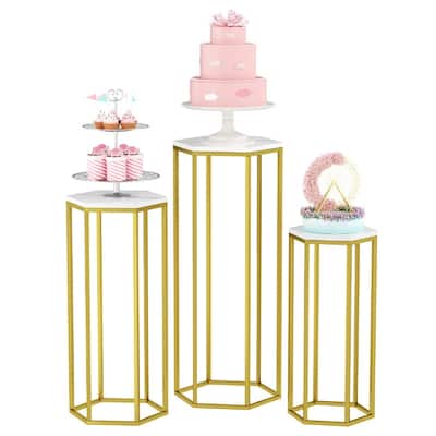 Cake Flower Plant Pedestal Stands - 14.2 x 14.2 x 35 inches