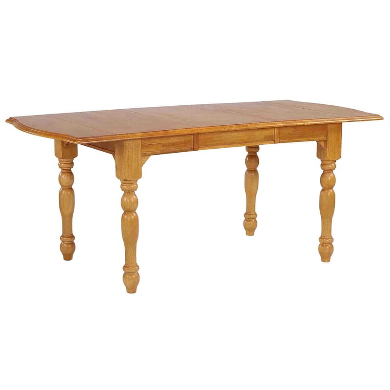 Extendable Dining Table 72" Oak Rectangular Drop Leaf Table Seats 8 - 72