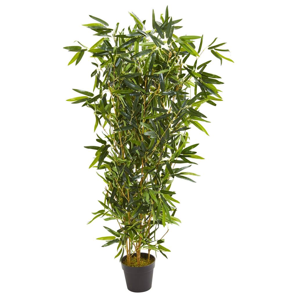 Bamboo Artificial Tree 57 Inch - Real Touch Tropical Tree Indoor Outdoor Decor - Green - 51-60 Inches