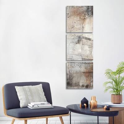 iCanvas "Black, White & Bronze I" by Jennifer Goldberger 3-Piece Canvas Wall Art Set
