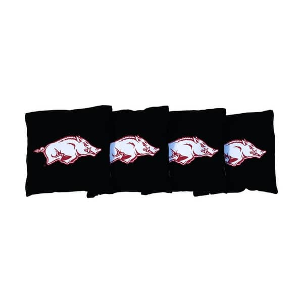 slide 2 of 3, Arkansas Razorbacks Black Cornhole Bags All-Weather Resin Filled