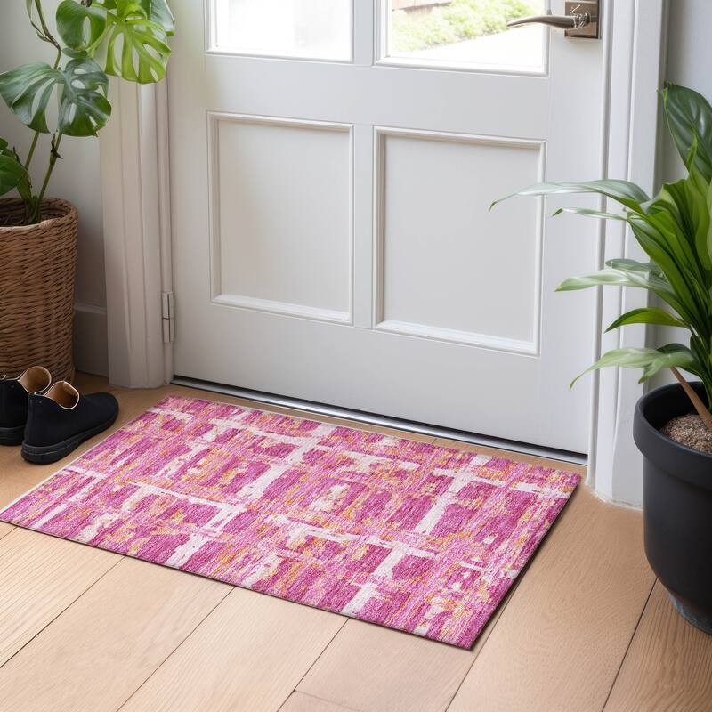 Premium Washable Super Soft Transitional Mayfield Rug - Blush - 1' 8" x 2' 6" - Rectangle