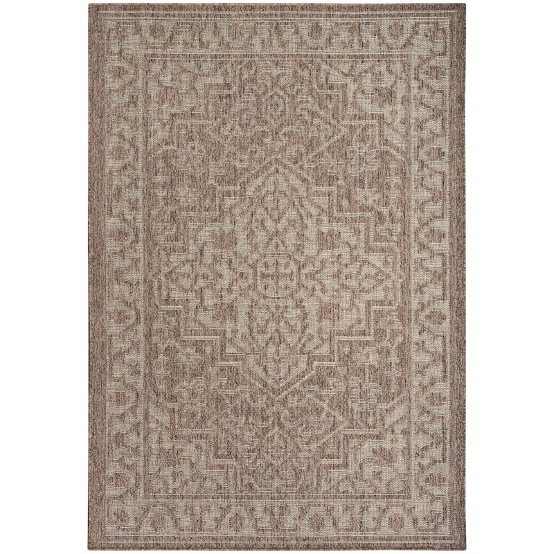 Nourison Tulum Indoor/Outdoor Persian Area Rug - 6' x 9' - Brown
