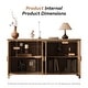 preview thumbnail 8 of 6, GDF Studio - Savannah 60" Antique Brown & White 4-Door Accent Sideboard Cabinet
