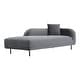 preview thumbnail 9 of 13, Aurelle Home Modern Upholstered Chaise Lounge Grey