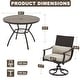 preview thumbnail 12 of 17, EROMMY Patio Dining Set, Swivel Rocking Chairs & Round Table Outdoor Furniture Set for Backyard, Deck