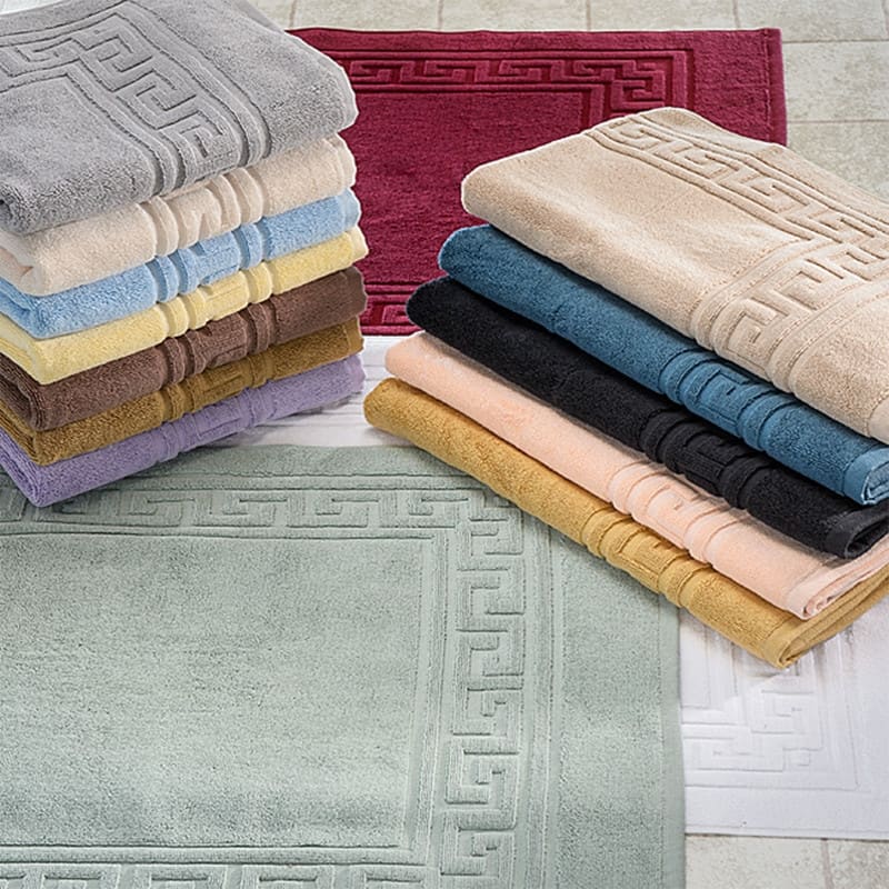 Blue Nile Mills 100% Cotton Thick Absorbent Washable Bath Mats Set of 2