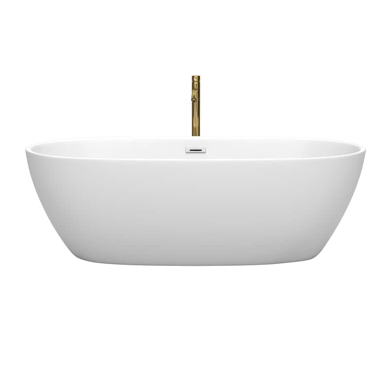 Wyndham Collection Juno 71" Free Standing Acrylic Soaking Tub with