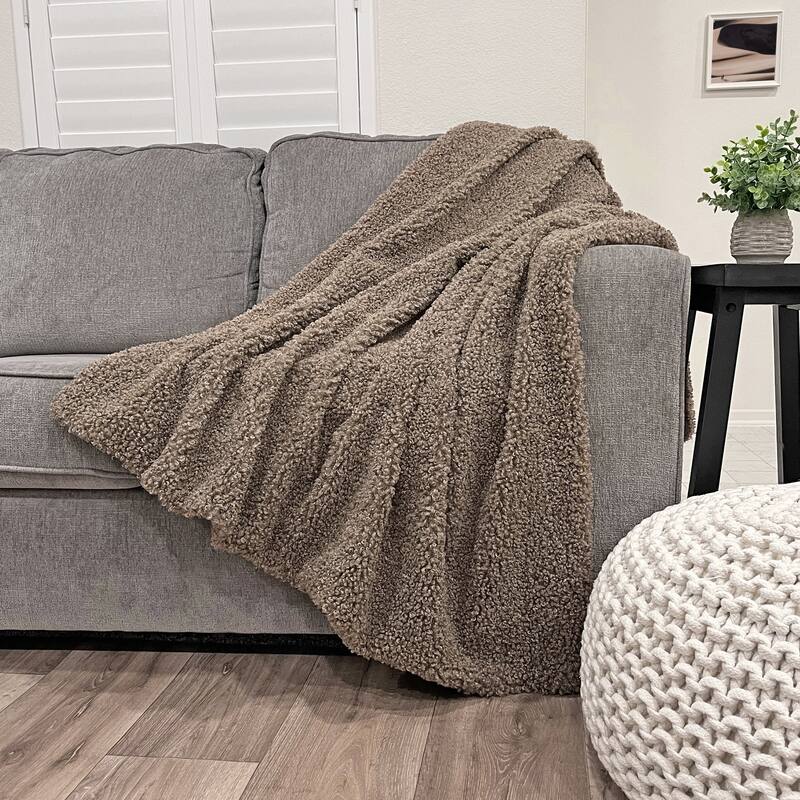The Mood Teddy Plush Throw - Caribou
