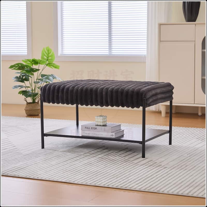 Upholstered Ottoman Coffee Table Foot Rest