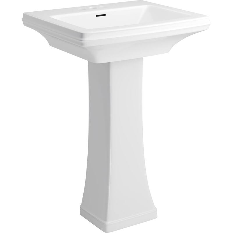 PROFLO PF1174 Holyoke 24-1/2" Rectangular Fireclay Pedestal Bathroom