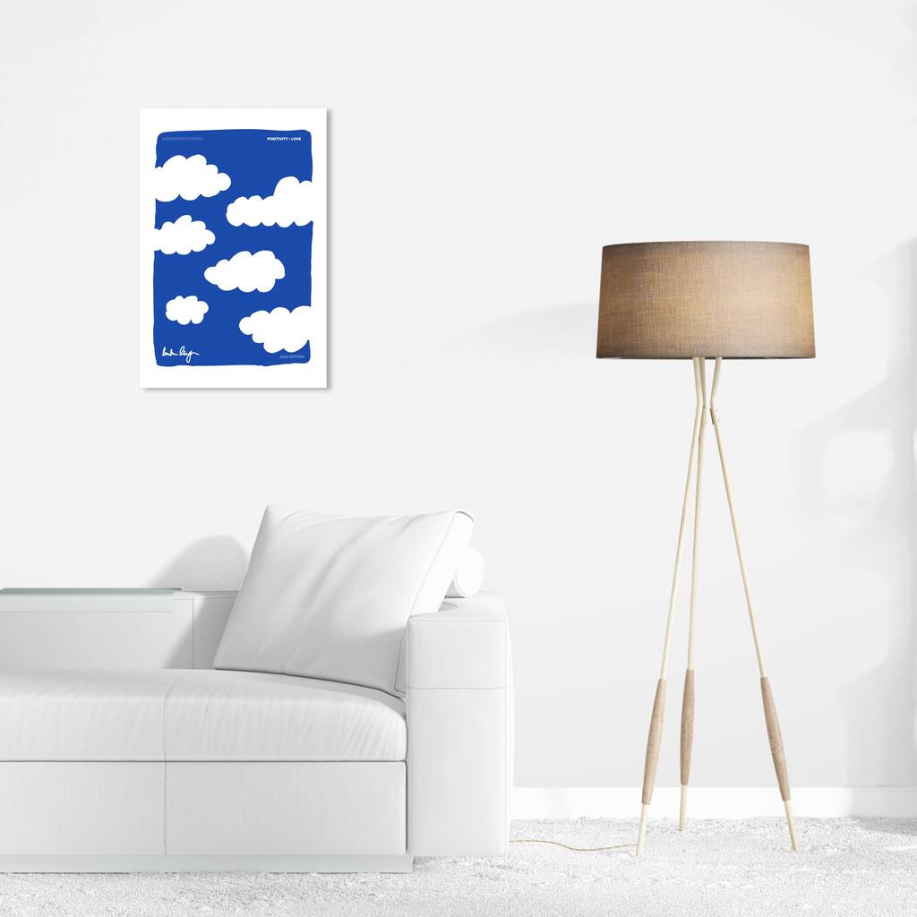 Wynwood Studio Canvas Nature and Landscape Blue Sky Clouds Blue and Modern & Contemporary Wall Art Canvas Print
