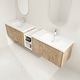 preview thumbnail 41 of 131, BNK 12/24/36/48/60 Inch Wall-Mounted Bathroom Vanity, Bathroom Cabinet with Doors or Side Shelves