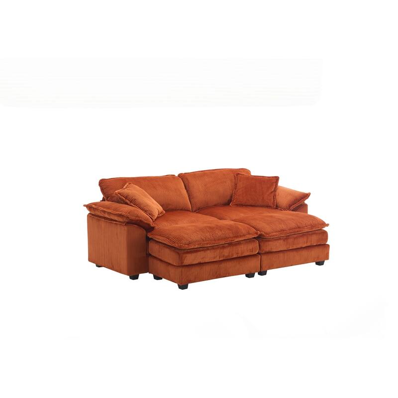 2-seats Sofa With 2 Back Pillows