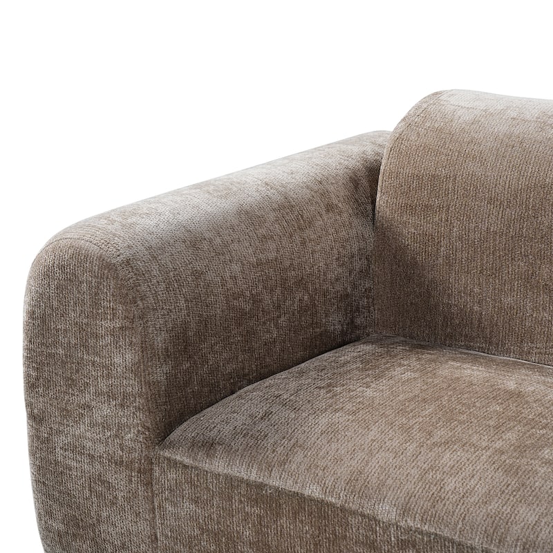 Christopher Knight Home - Curved 140" Upholstered Sectional Sofa with High-Density Fully Compressed Sponge and Chaise Lounge