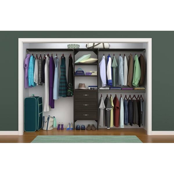Shop Closetmaid Suitesymphony 25 In Closet Organizer With Shelves And 3 Drawers Overstock 26435942