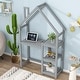 preview thumbnail 26 of 32, House-shaped Wooden writing Desk,Kids study Table,Bookshelf & Toy Storage