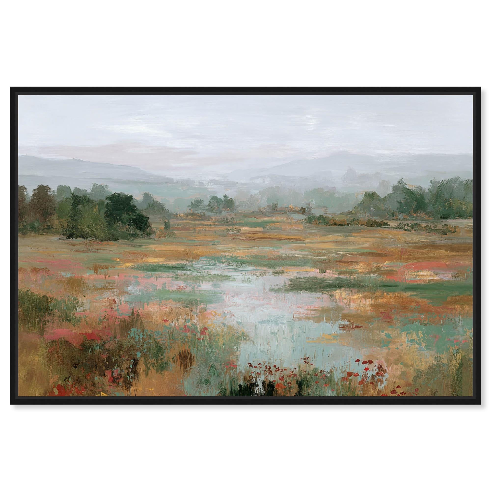 After the Rain Vintage Decor Framed Canvas Print by Art Remedy