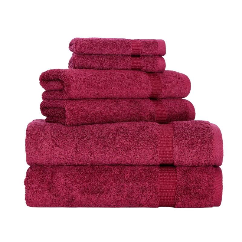 Luxury Turkish Villa Collection Bathroom Towel - Quick Dry Bath Towel Set (Set of 6)