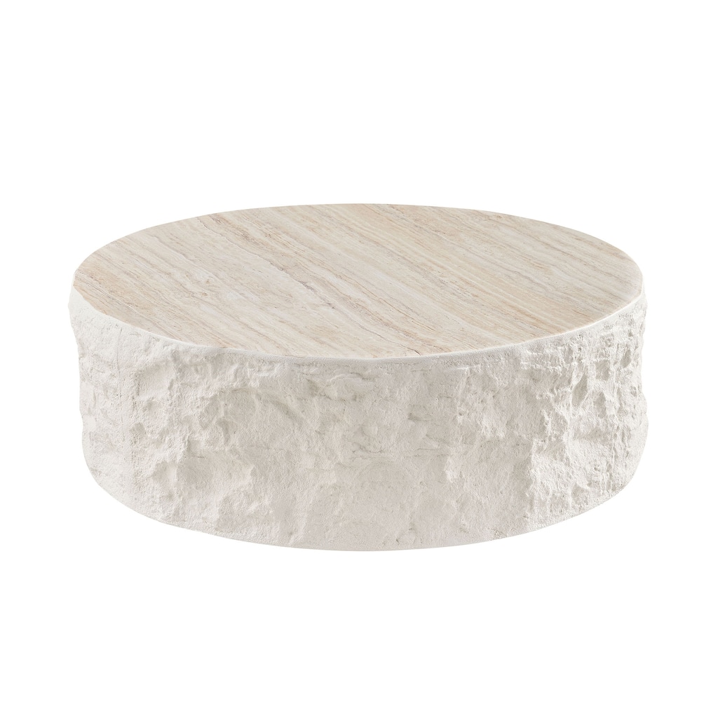 GDF Studio - Marwick Modern Round Fiberglass Coffee Table