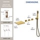 preview thumbnail 17 of 28, Waterfall Tub Faucet with Rough-in Valve,Wall Mounted Tub Spout with Handheld Shower
