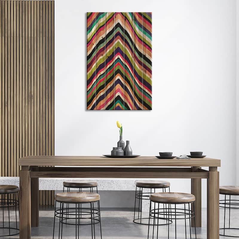 Color Slice Print On Wood by Elisabeth Fredriksson - Multi-Color