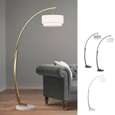 HOMEGLAM ARC 81"H Metal Floor Lamp