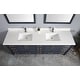 preview thumbnail 111 of 127, Willow Collection 84 in W x 22 in D x 36 in H Aberdeen Double Bowl Sink Bathroom Vanity with Countertop