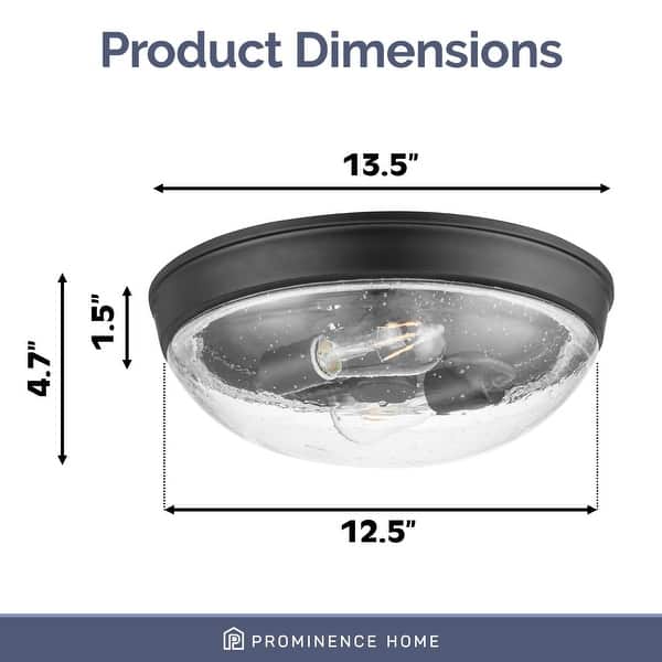 dimension image slide 4 of 7, Prominence Home Madalyn, Flushmount Light Fixture