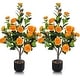 preview thumbnail 7 of 9, Artificial Tree 2 Pack, 36"Faux Camellia Plant in Pot, Greenery Potted Plant for Indoor Outdoor Office Home Porch Decor