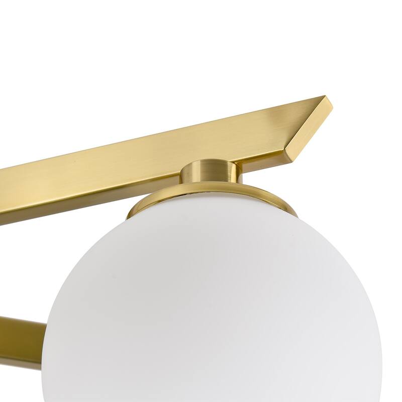 8-Light Modern Linear Chandelier - Gold